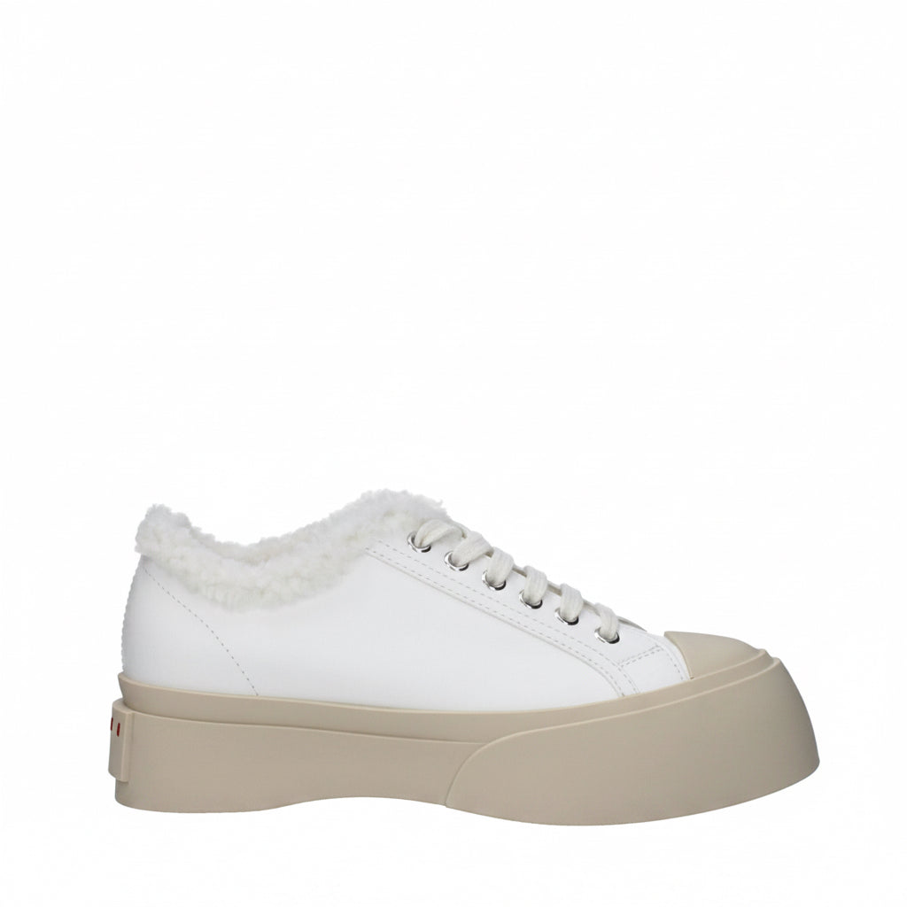Marni Leather Low Top Sneakers - White