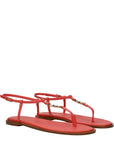 Christian Dior T-Bar Leather Sandals - Pink