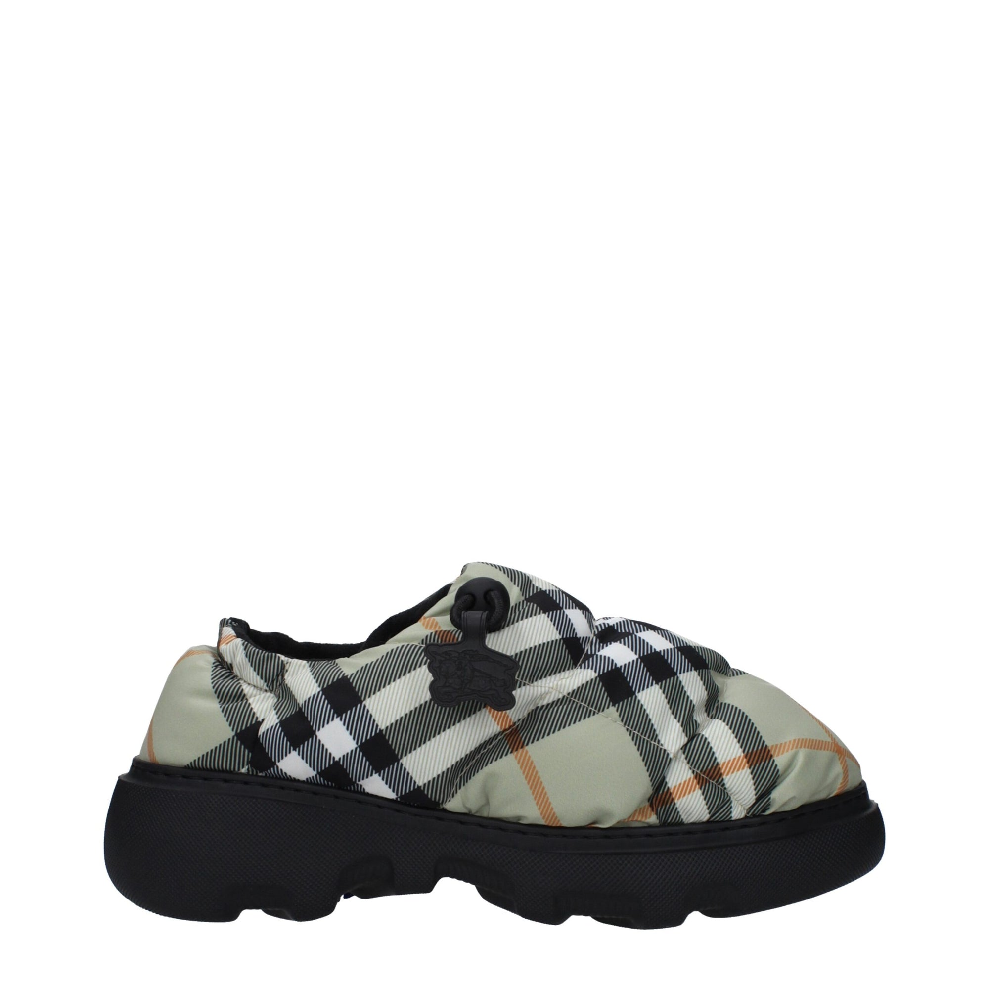 Burberry Checked Fabric Slip-On Shoes