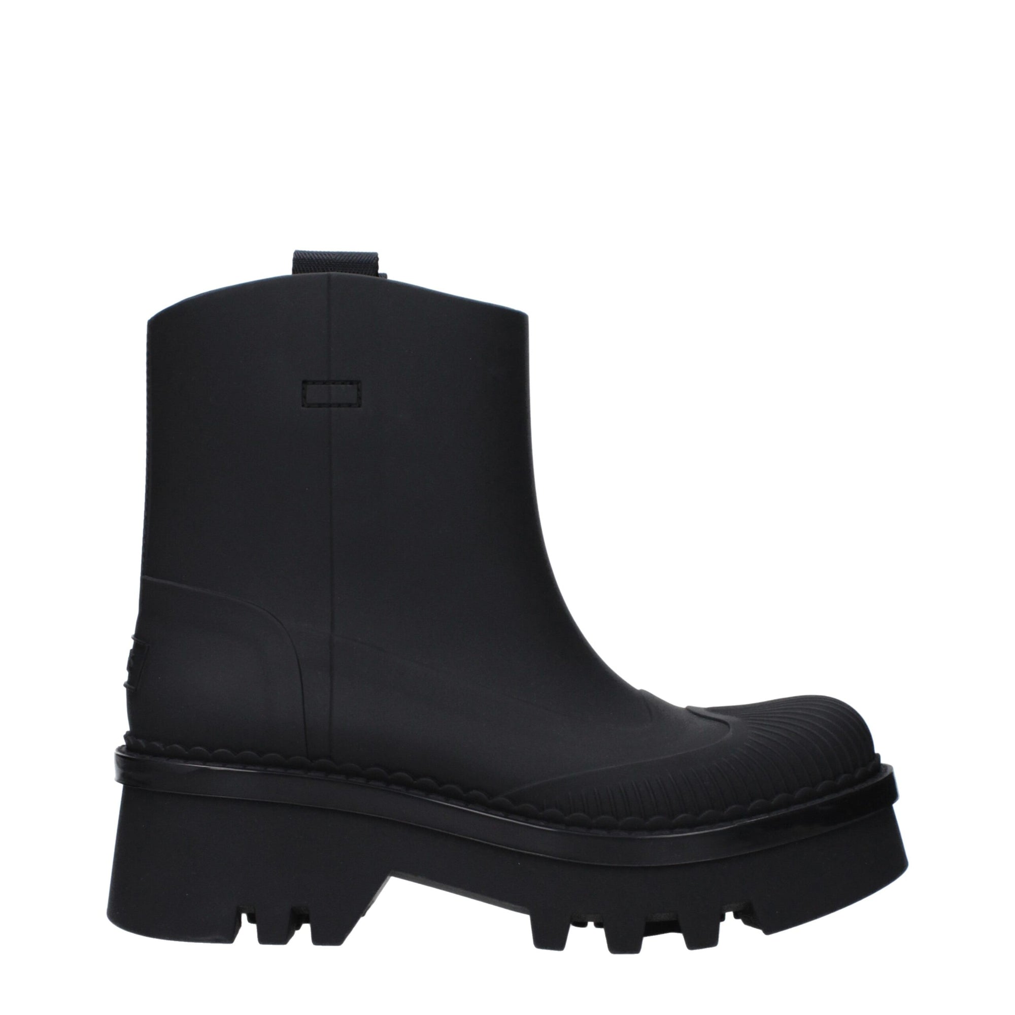 Chloé Midi Ankle Rubber Boots - Black