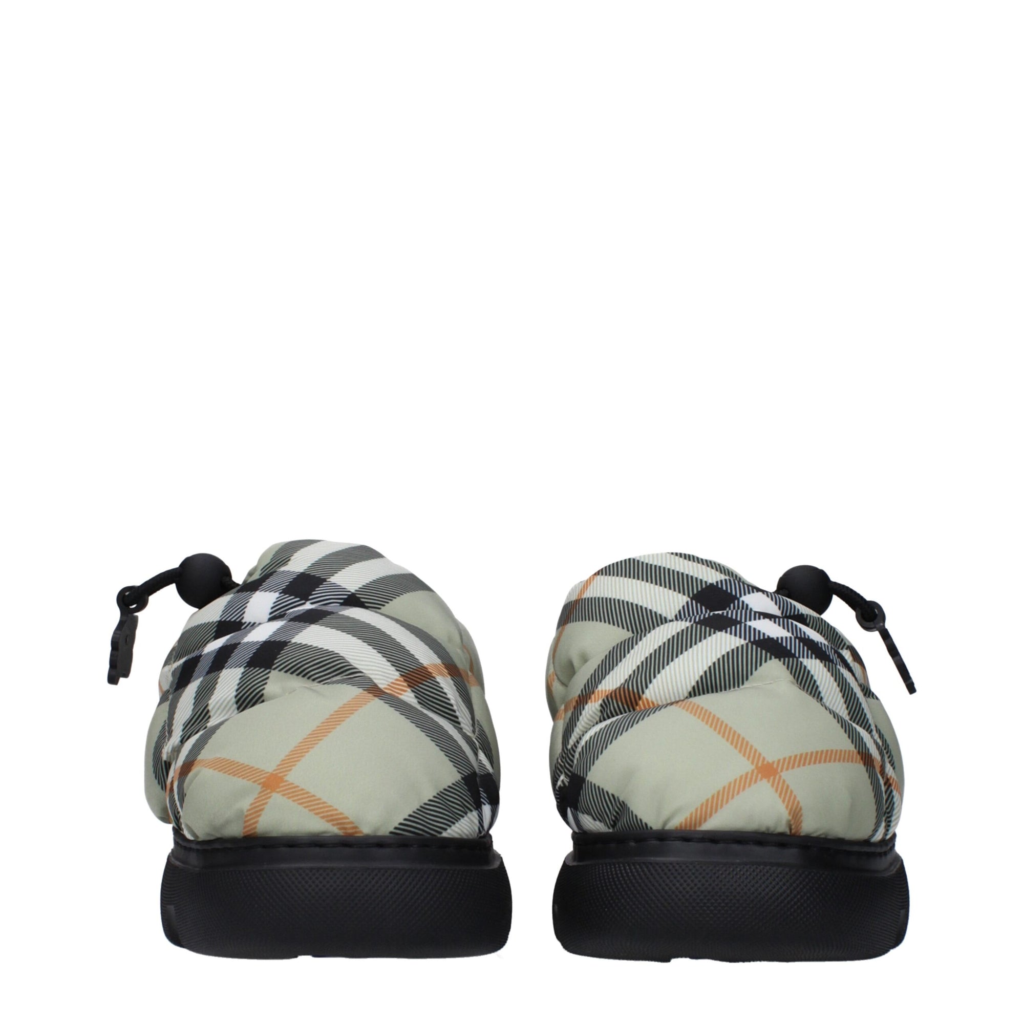 Burberry Checked Fabric Slip-On Shoes