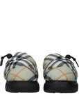 Burberry Checked Fabric Slip-On Shoes