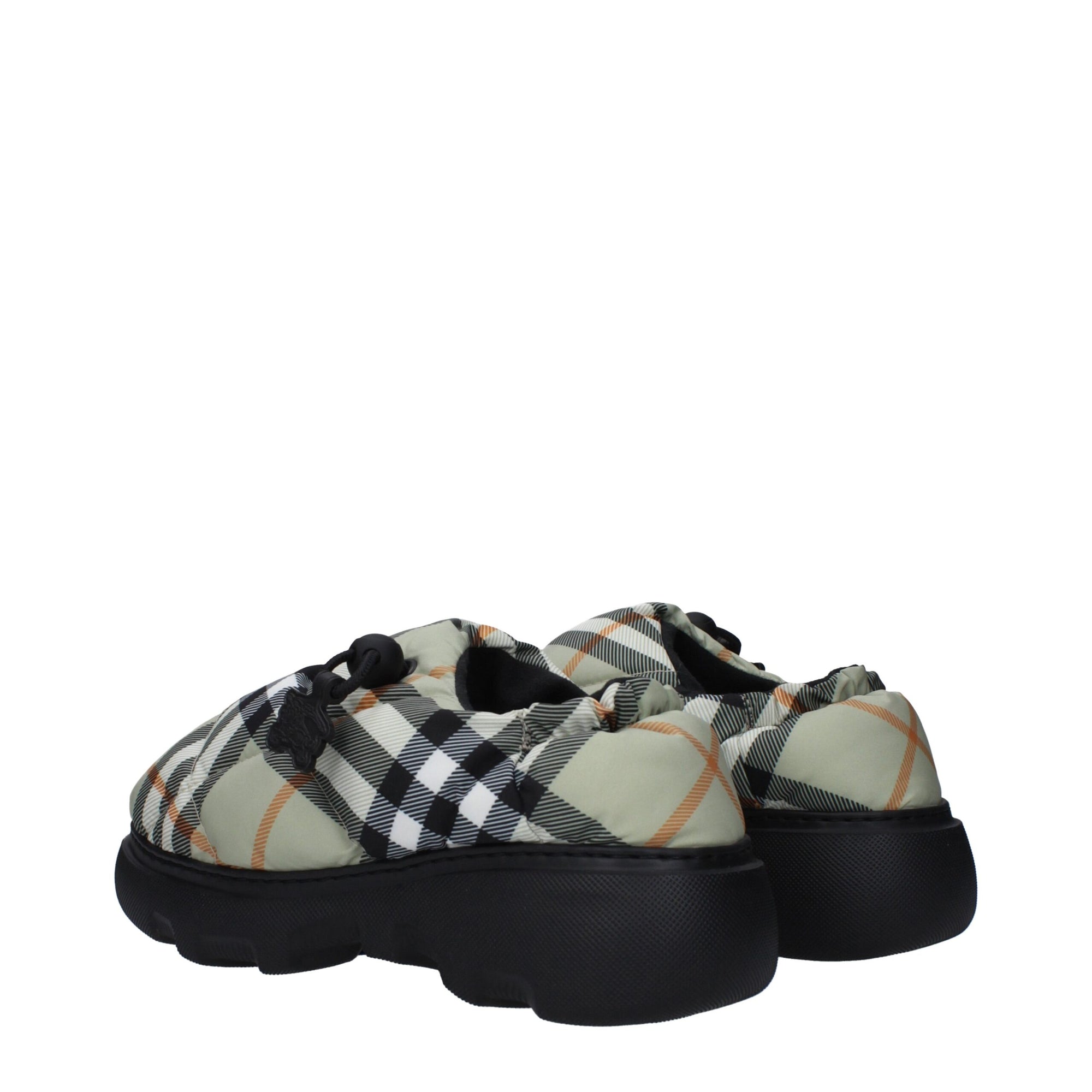 Burberry Checked Fabric Slip-On Shoes