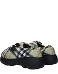 Burberry Checked Fabric Slip-On Shoes