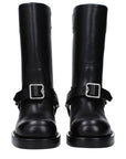 Burberry Black Leather Biker Boots