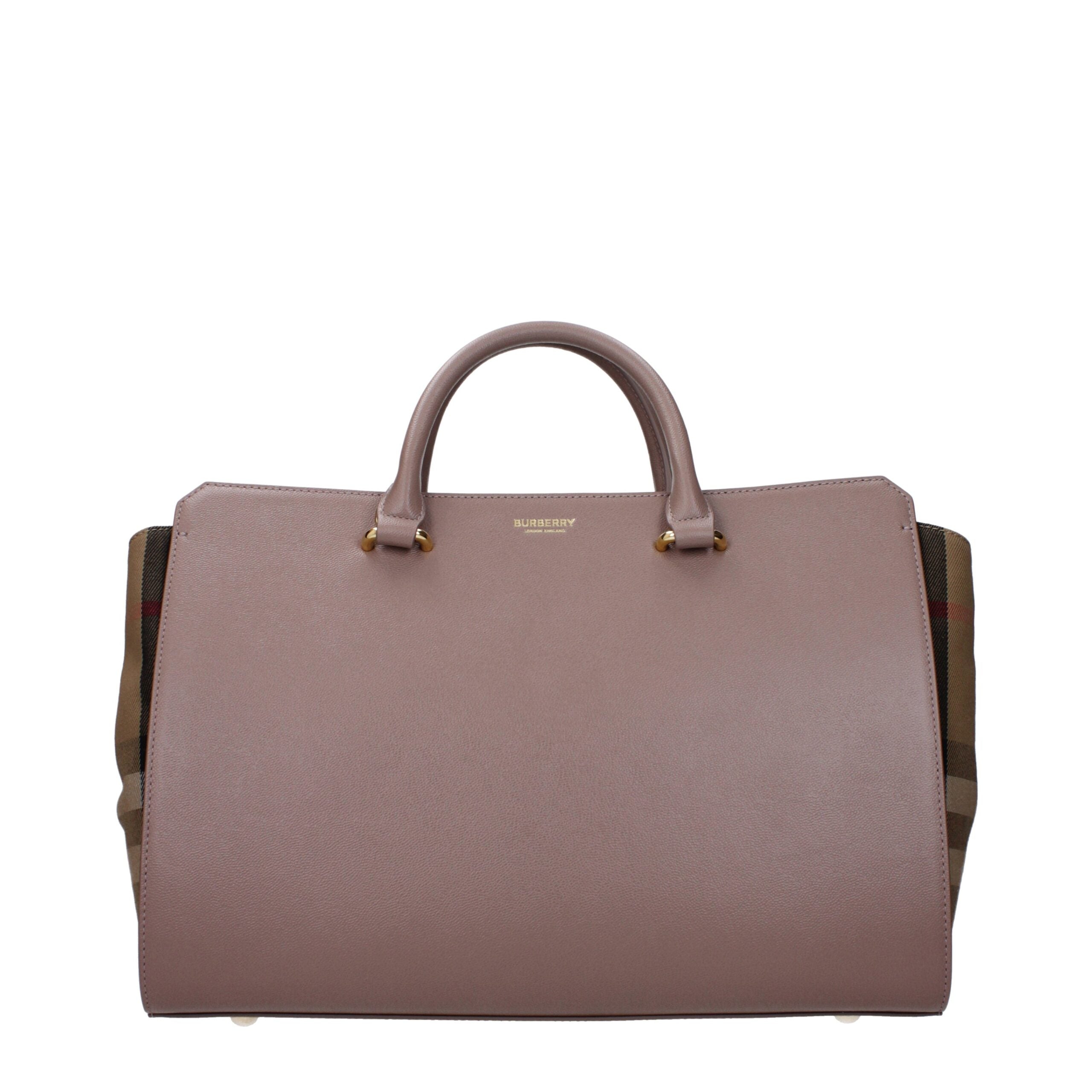 バッグ BURBERRY Burberry Leather Weekender Top Handle Shoulder Bag - Taupe