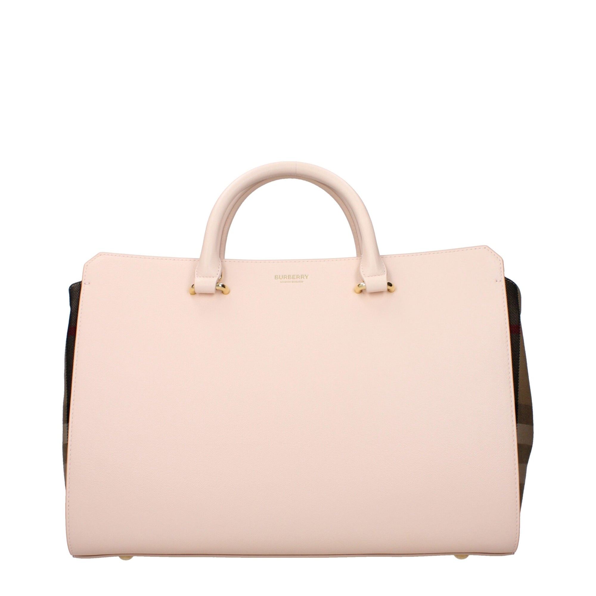leather weekender top handle shoulder bag - pink 