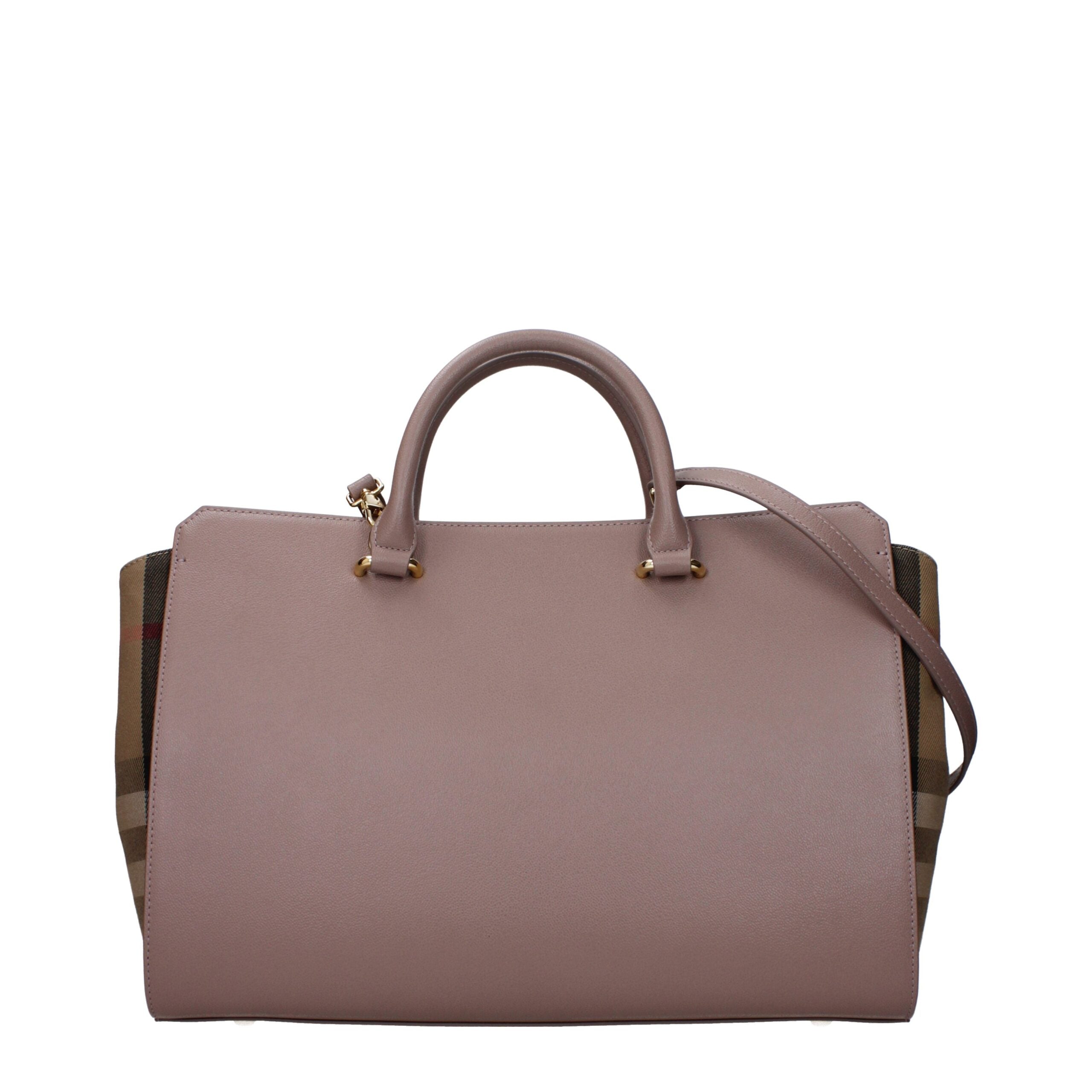 Burberry Leather Weekender Top Handle Shoulder Bag - Taupe
