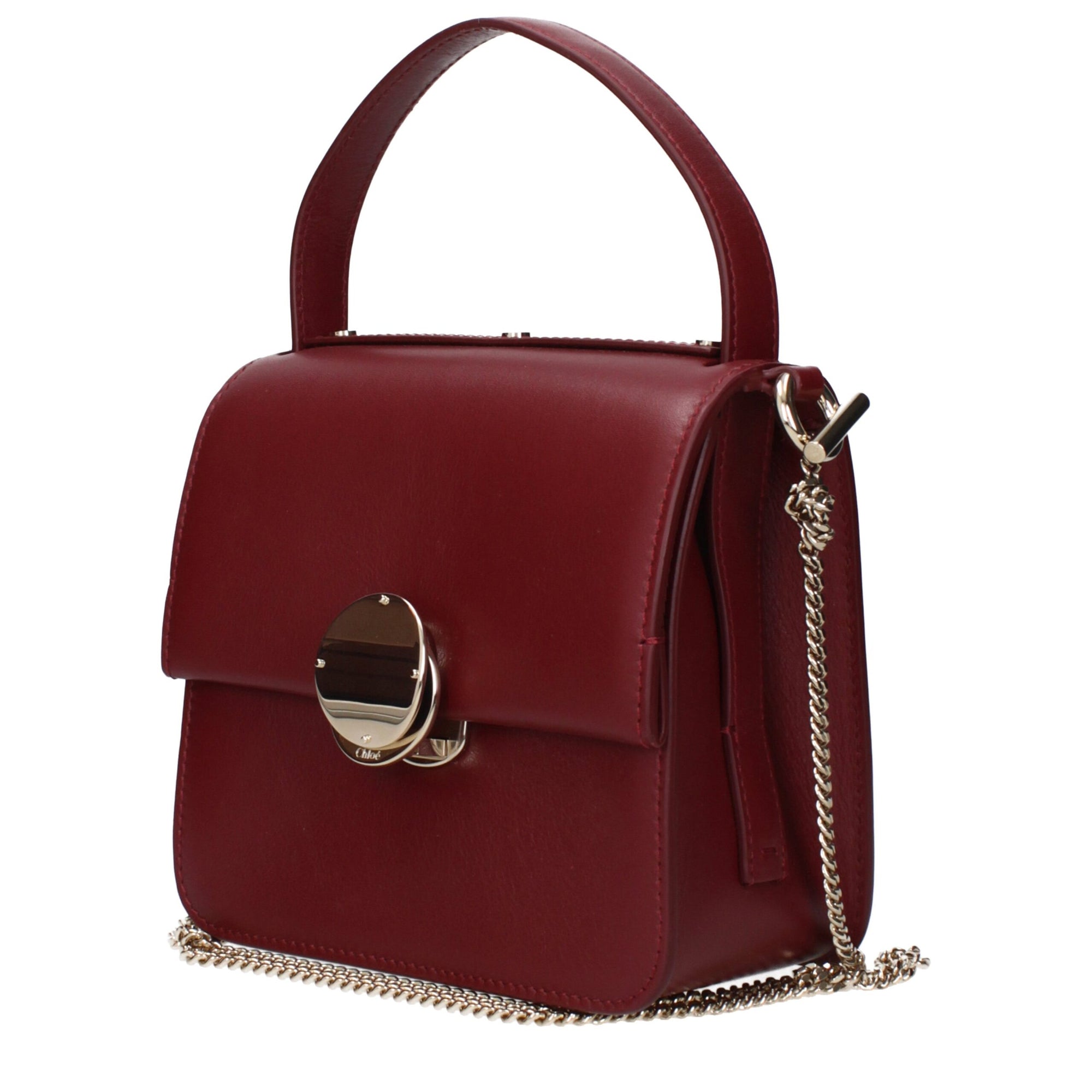 Chloé Burgundy Red Leather Handbag