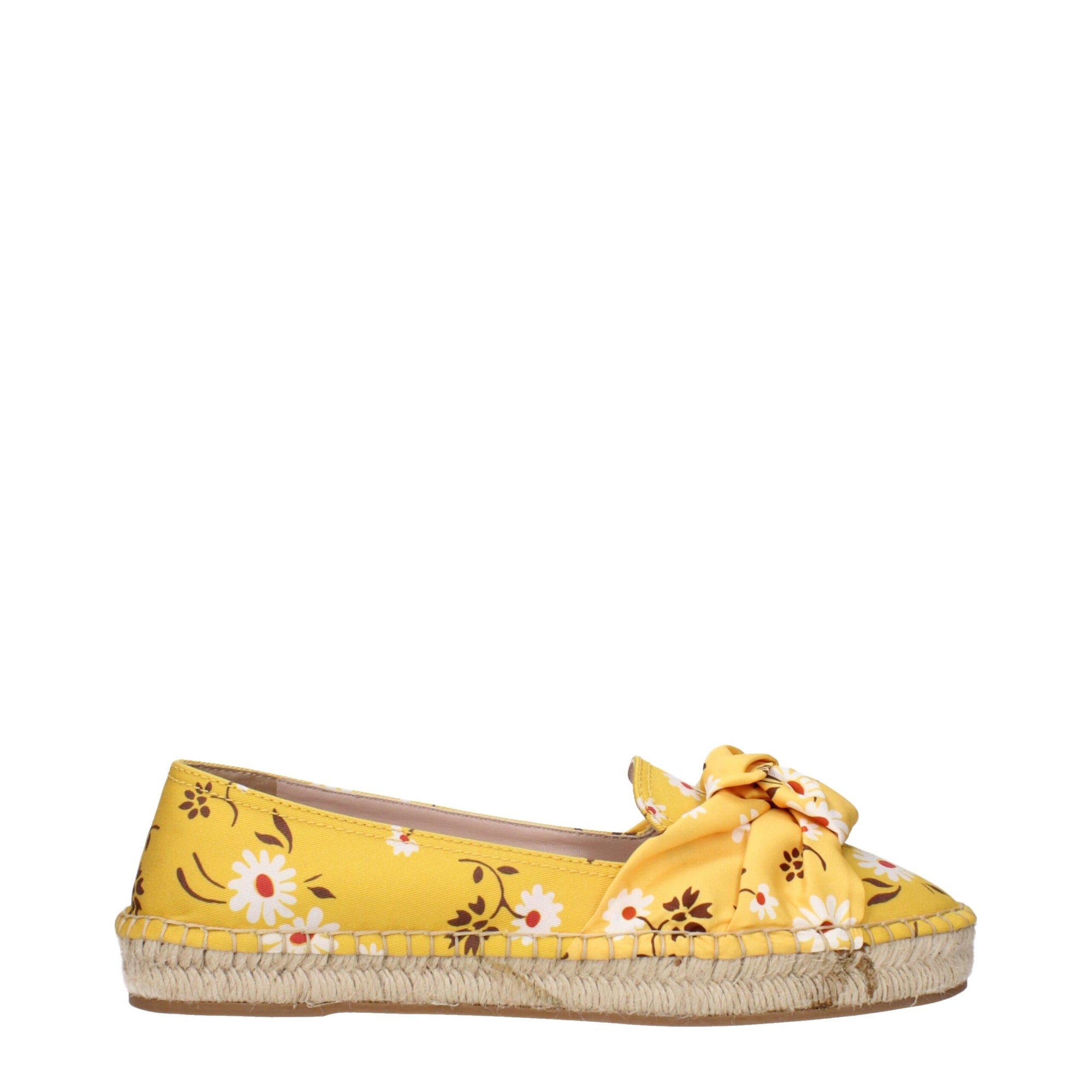 Miu Miu Floral Yellow Espadrilles
