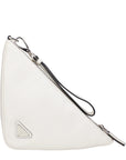 Prada Triangle Clutch Bag - White