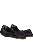 Miu Miu Black Leather Knot Ballet Flats