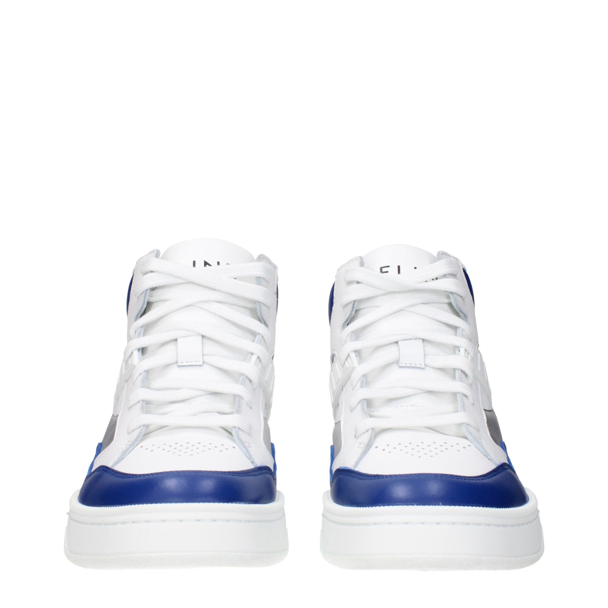Celine White Leather High Top Sneakers