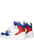 Celine White Leather High Top Sneakers