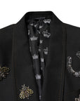Dolce & Gabbana Embellished Suit Blazer - Black