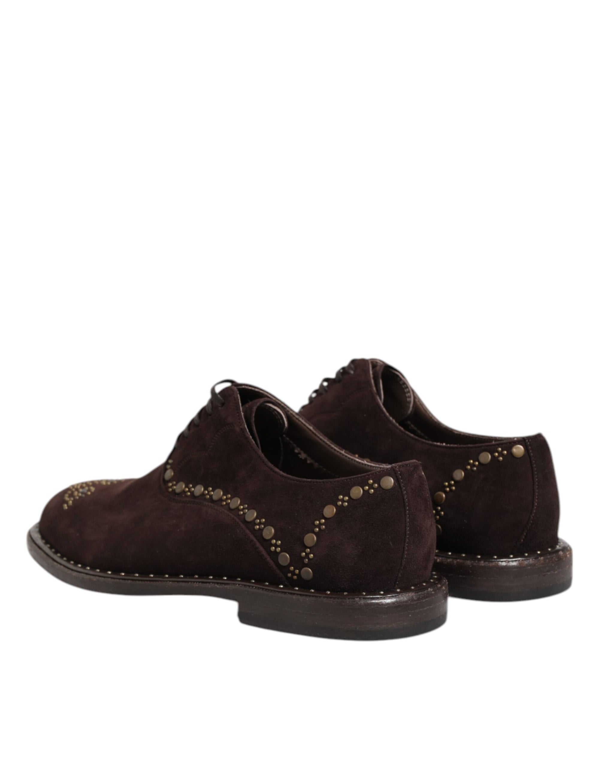 Dolce & Gabbana Brown Suede Leather Lace-Up Oxford Shoes
