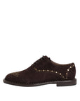 Dolce & Gabbana Brown Suede Leather Lace-Up Oxford Shoes