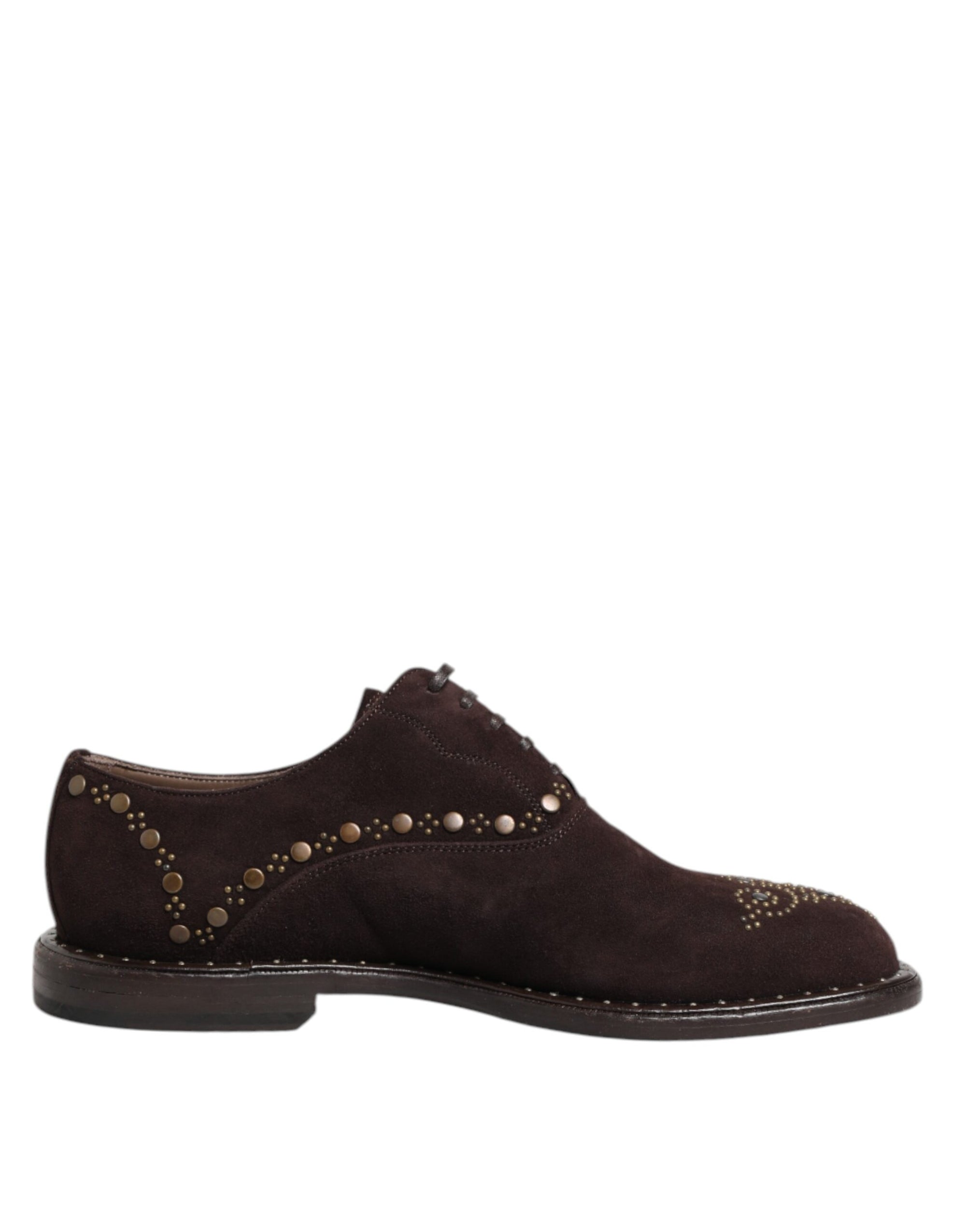 Dolce & Gabbana Brown Suede Leather Lace-Up Oxford Shoes
