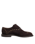 Dolce & Gabbana Brown Suede Leather Lace-Up Oxford Shoes