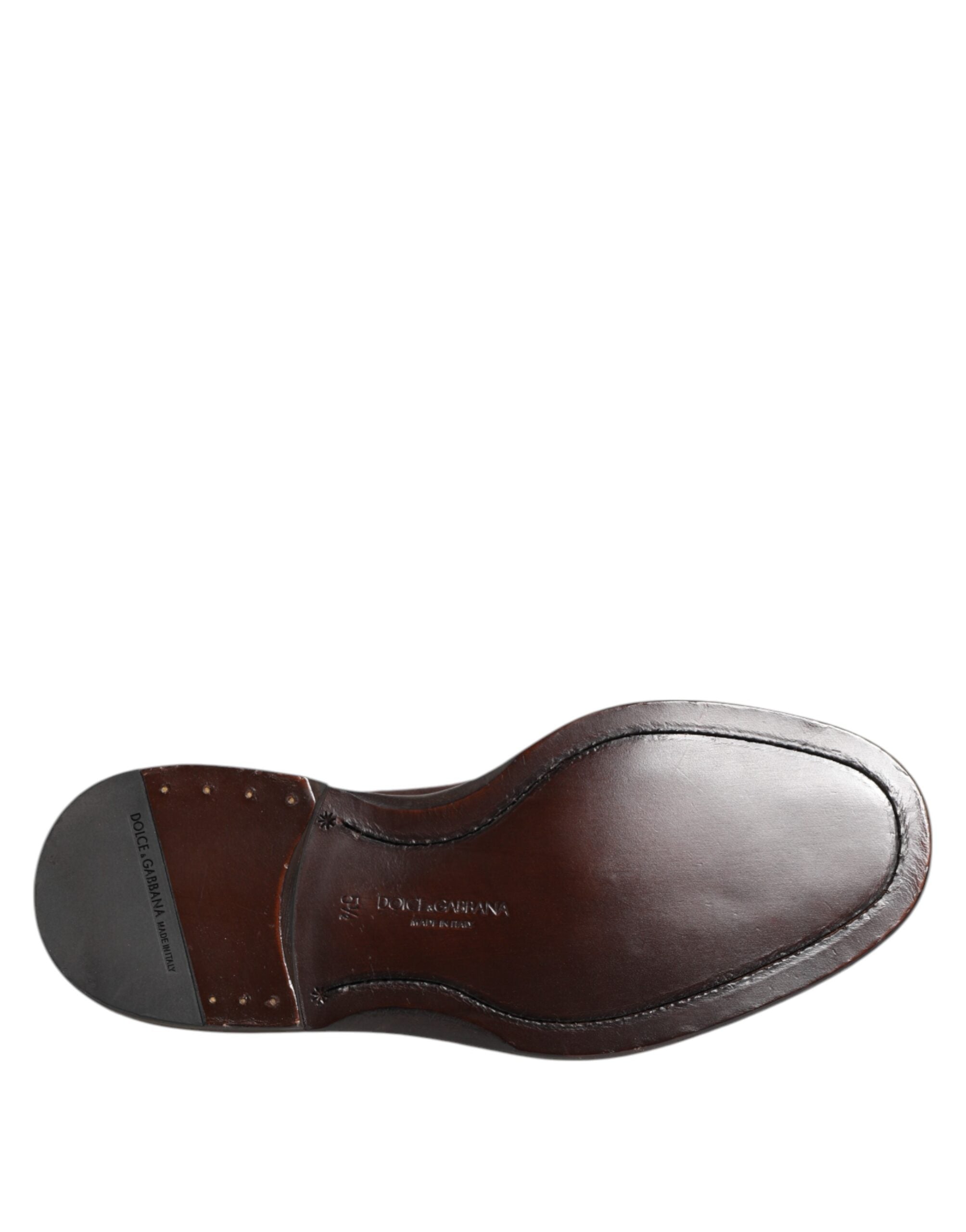 Dolce & Gabbana Brown Suede Leather Lace-Up Oxford Shoes 