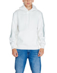 Calvin Klein Jeans Logo Hooded Pullover - white