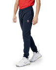 Le Coq Sportif Logo Cotton-Blend Athleisure Regular-Slim Joggers - Mid Blue