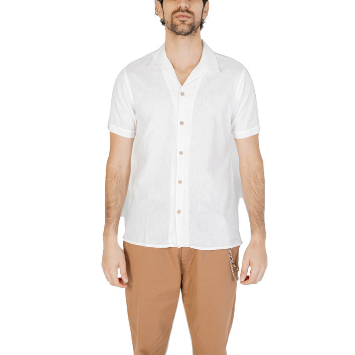 Hamaki-Ho Minimalist Linen-Cotton Shirt - white