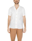 Hamaki-Ho Minimalist Linen-Cotton Shirt - white