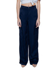 Street One Blue Wide Leg Cargo Pants