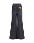 Chloé Dark Wash Wide-Leg Flared Jeans