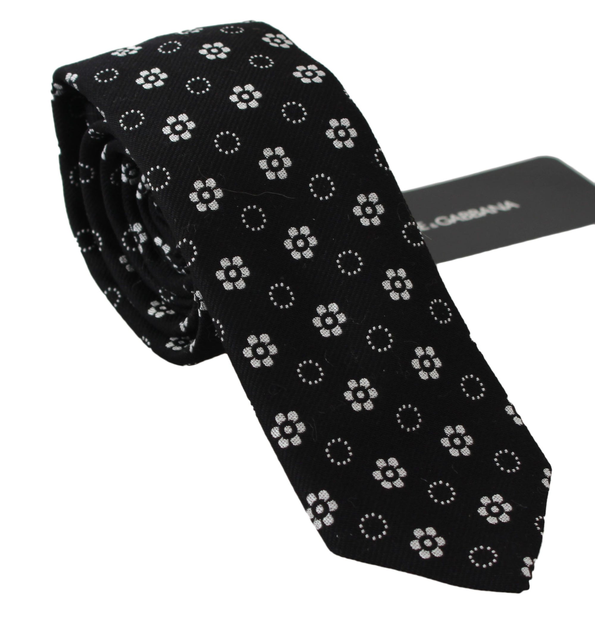 Dolce & Gabbana Floral Silk Slim Suit Tie