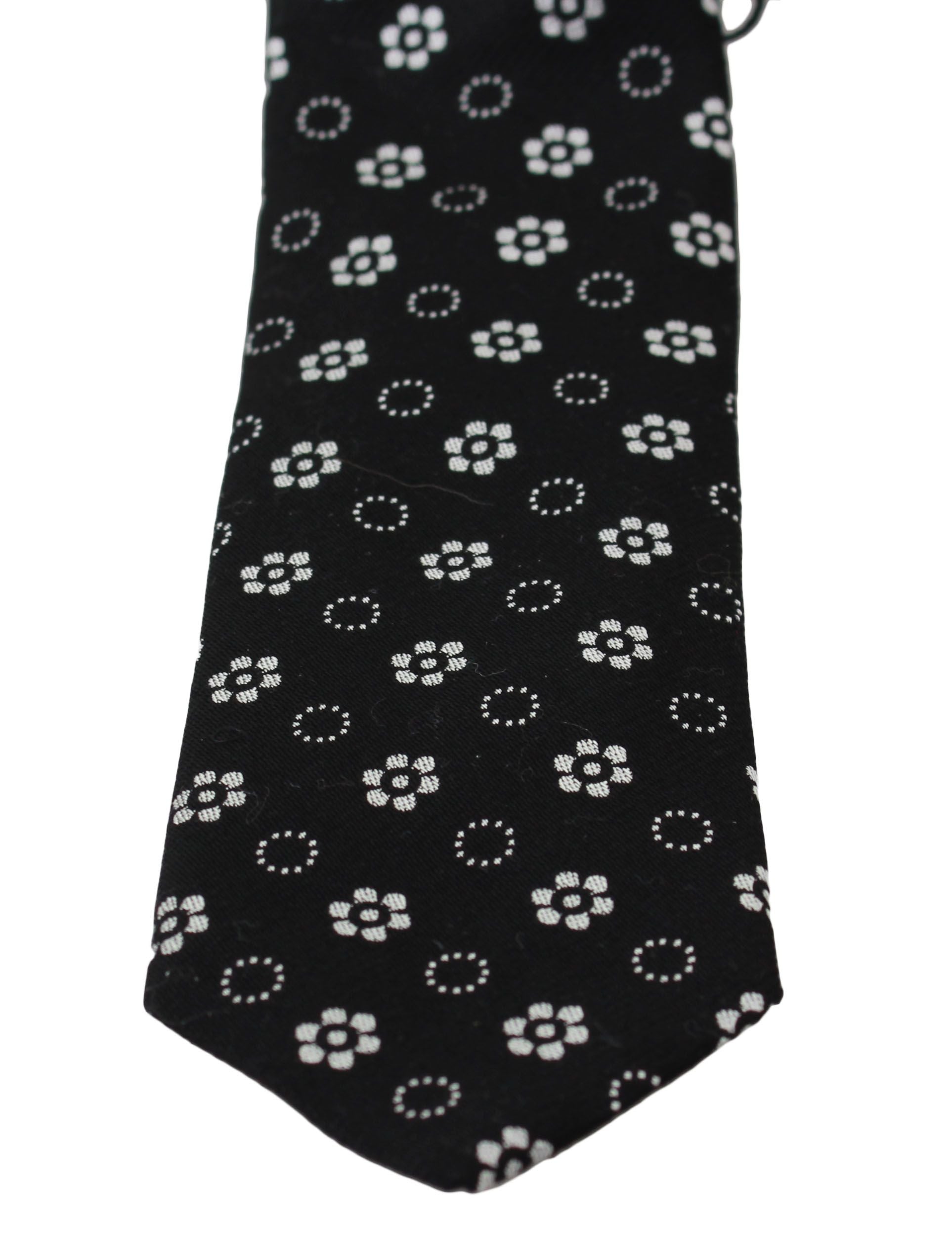 Dolce & Gabbana Floral Silk Slim Suit Tie