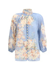 Zimmermann Cascadian Puff Sleeve Blouse