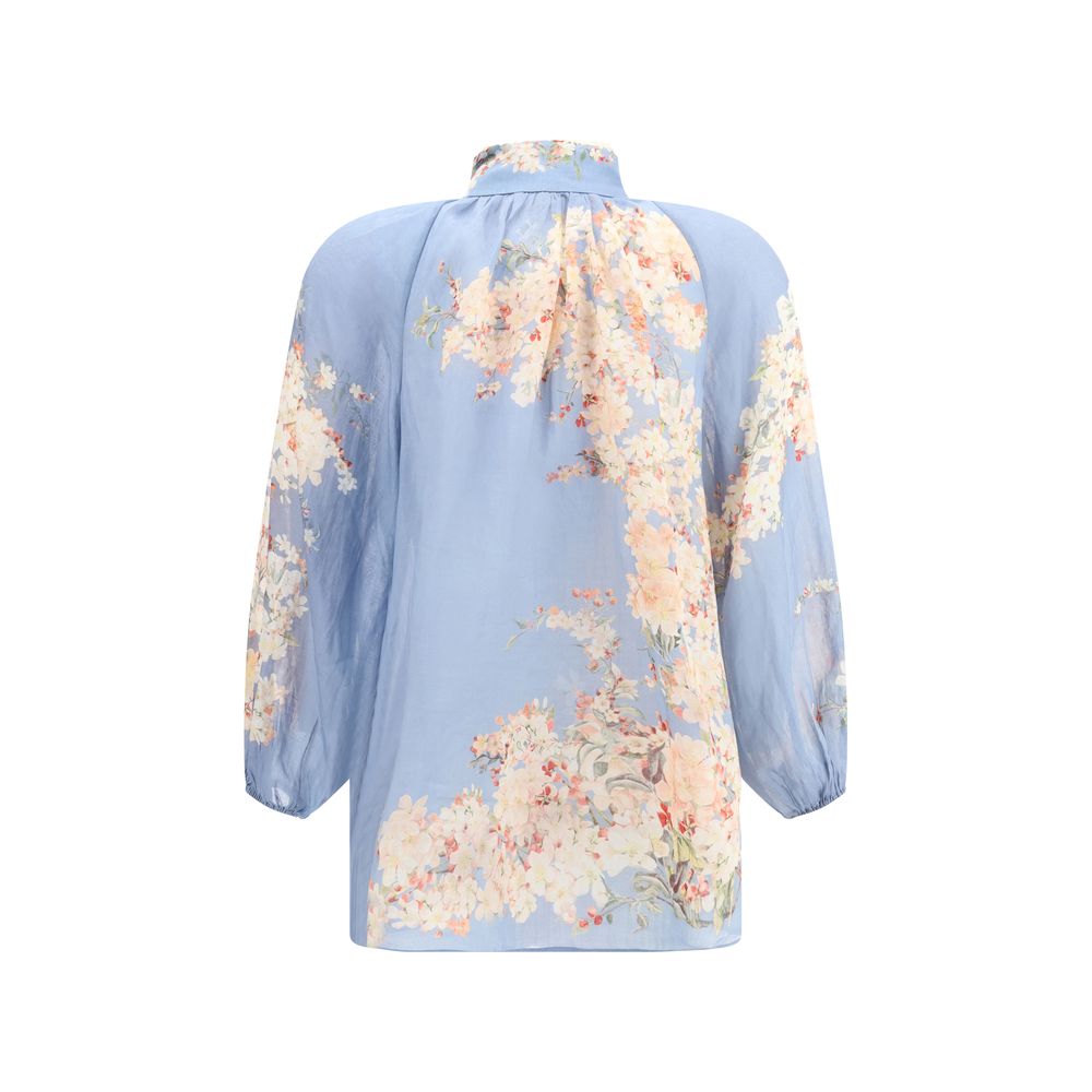 Zimmermann Cascadian Puff Sleeve Blouse