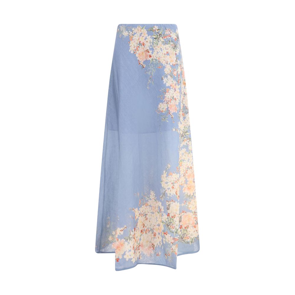 Zimmermann Cascadian A-Line Midi Skirt