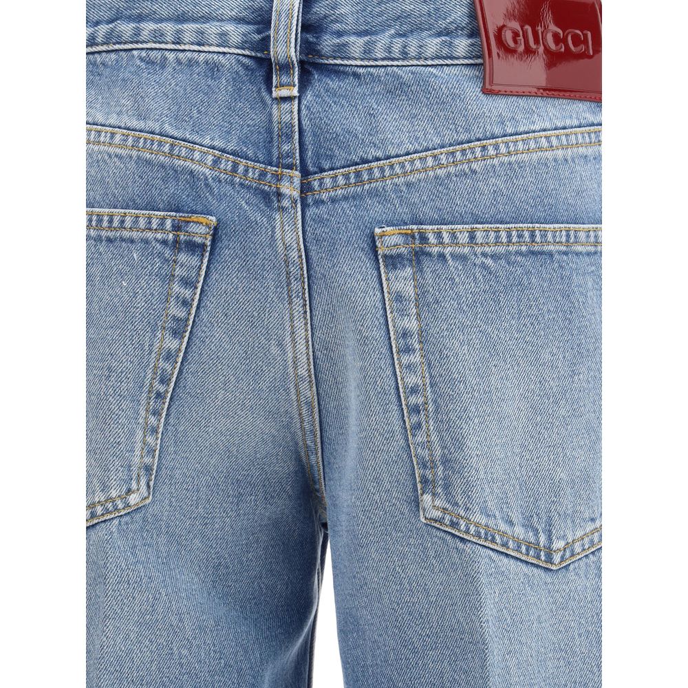 Gucci Straight Leg Light Wash Jeans