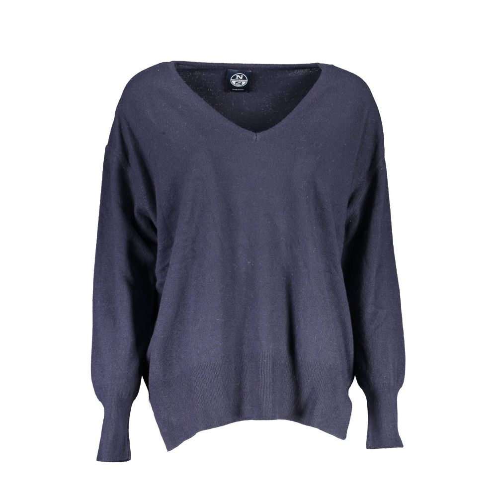 North Sails V-Neck Relaxed Fit Sweater - Blue