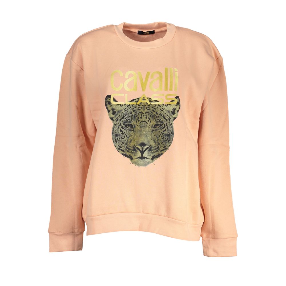 Cavalli Class Leopard Sweatshirt - Pink/Orange