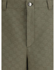 Gucci GG Monogram Khaki Shorts