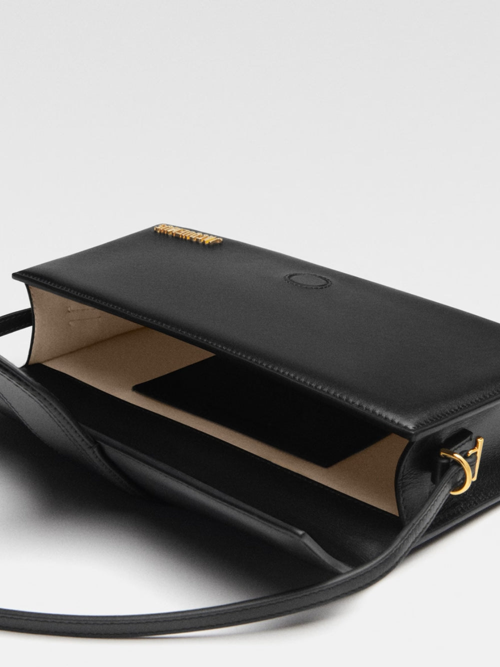 Jacquemus Black Leather Le Bambino Long