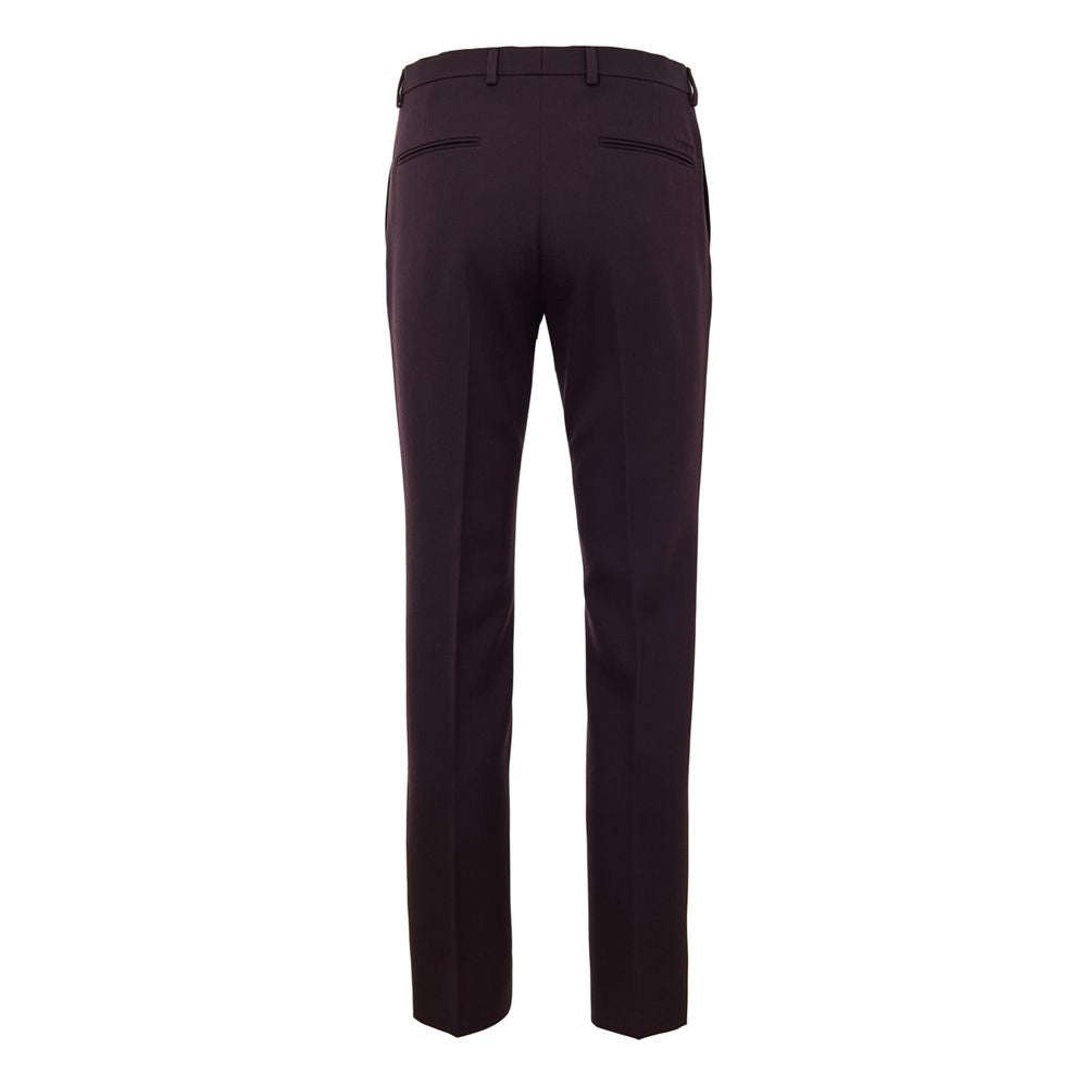 Gucci Bordeaux Wool Slim Fit Pants