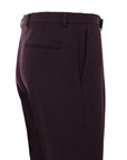 Gucci Bordeaux Wool Slim Fit Pants
