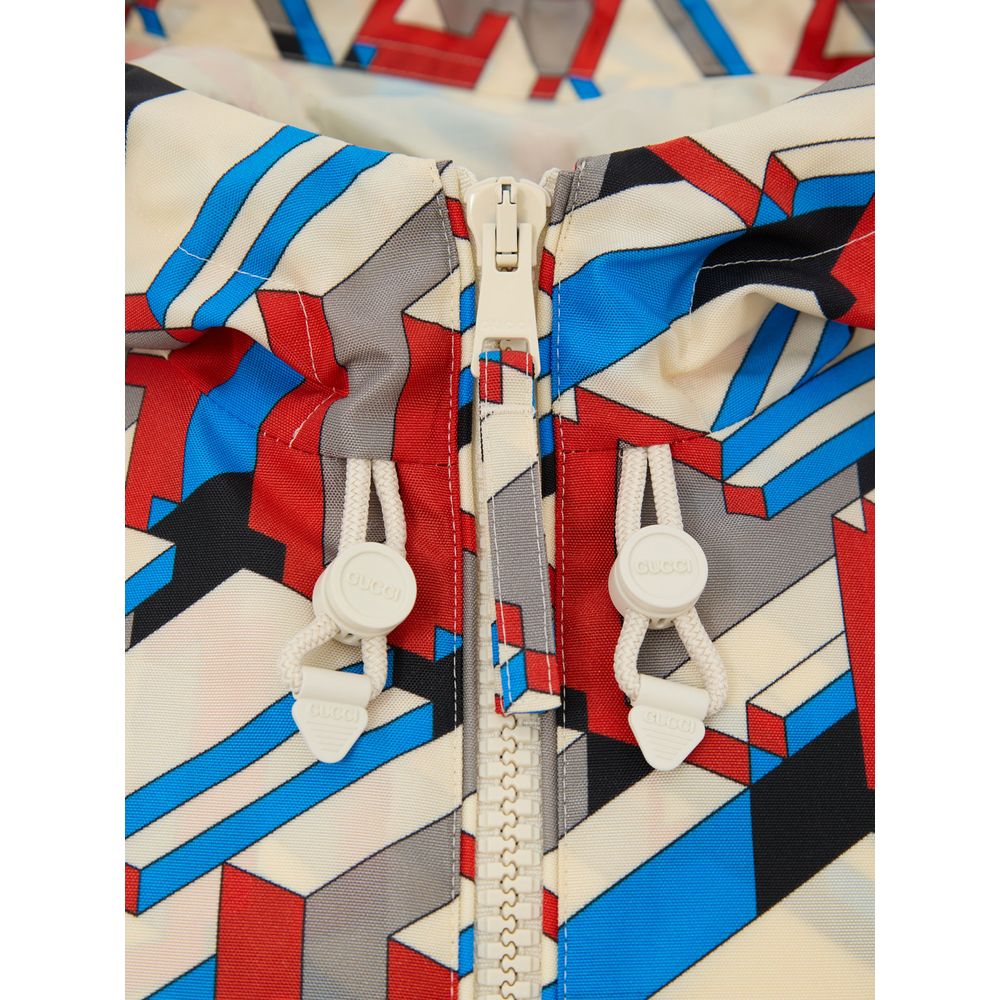 Gucci Logo Graphic Multicolor Hooded Jacket
