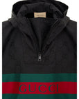 Gucci logo black hooded cape