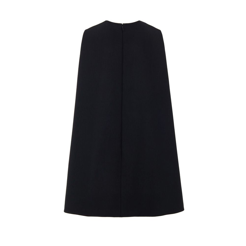 Gucci Black Cape Wool Dress