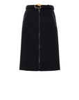 Gucci Black Wool Skirt With Belt