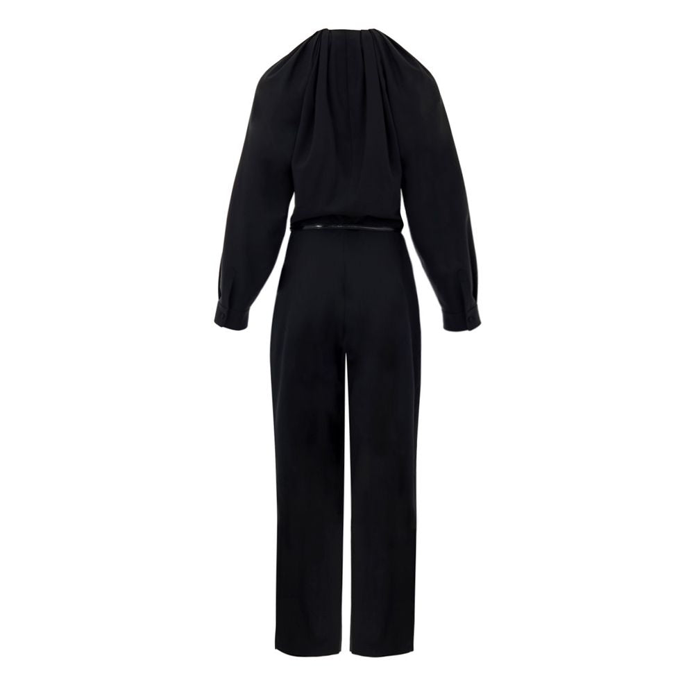 Gucci Black Wool Jumpsuit With GG Belt