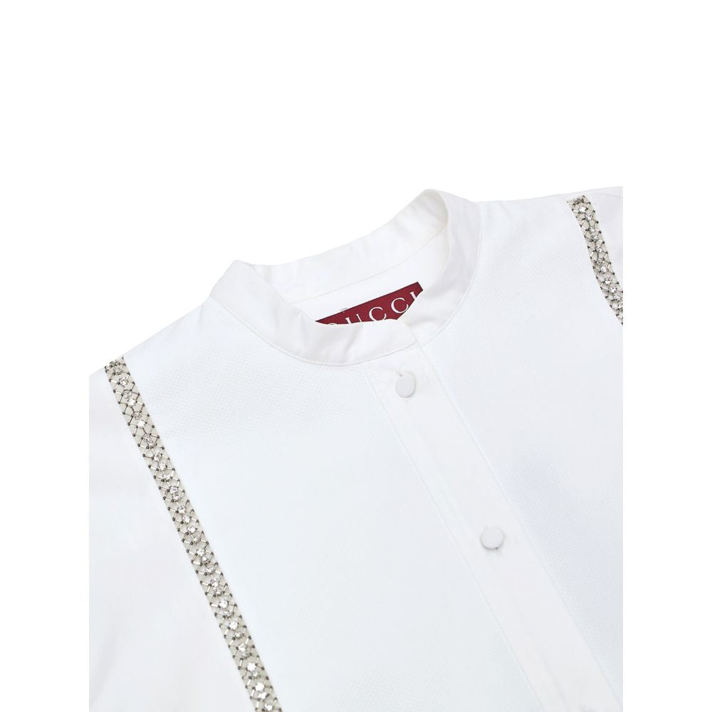 Gucci Embellished White Cotton Shirt