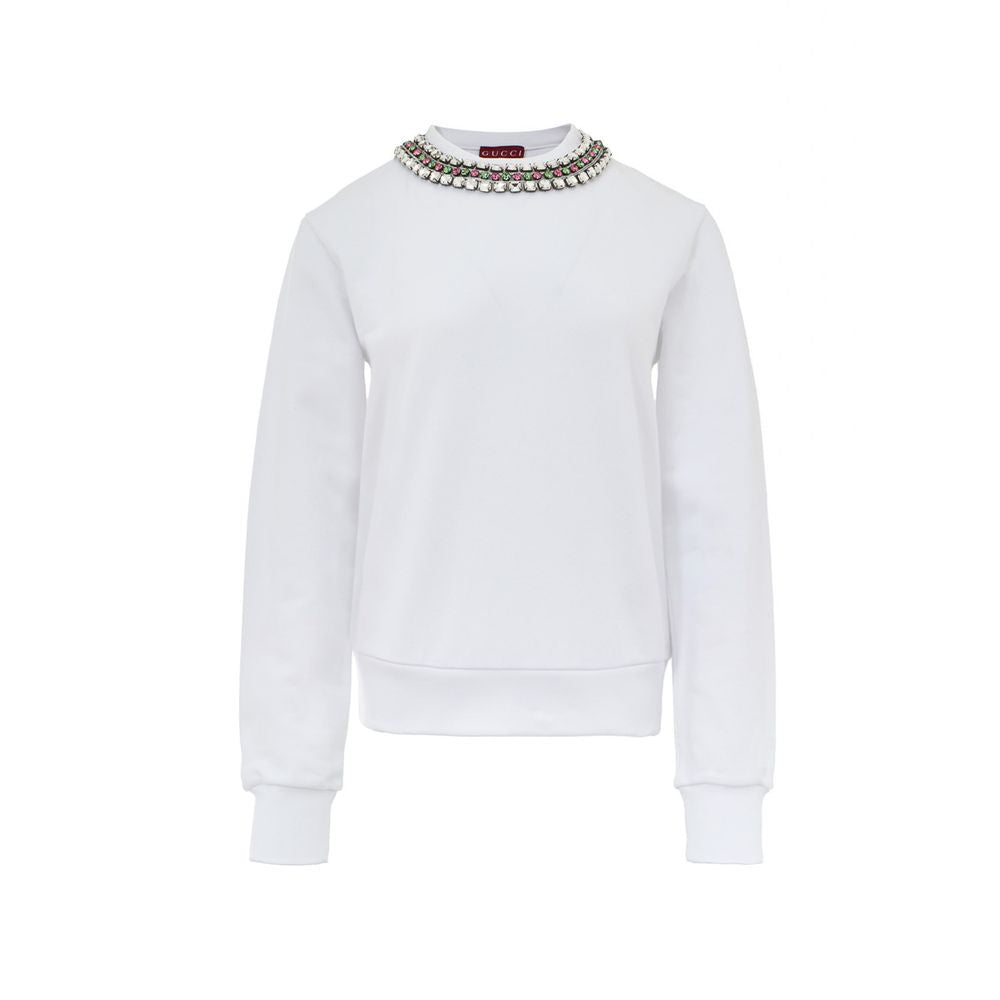 Gucci Crystal Embellished Collar Sweatshirt