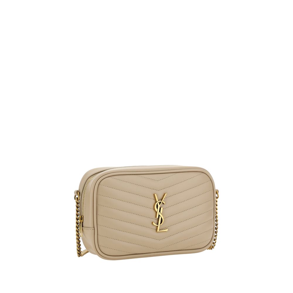 YSL Lou Lou Leather Chevron Quilted Shoulder Bag